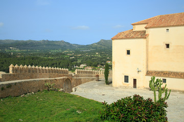 Fototapeta na wymiar Wallfahrtskirche Santuari de Sant Salvador, Artà, Mallorca