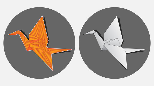 origami paper birds form