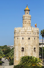 Tower of Gold (Torre del Oro) in Seville, Spain