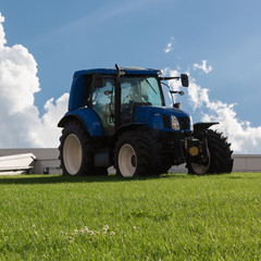 Blue Brilliant Agricultural Tractor