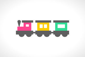 Illustration of beautiful multi colored toy train