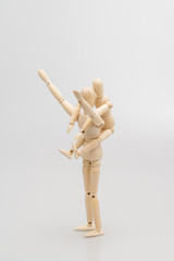 concept of family by man Wood Figure ,women Wood Figure and chil