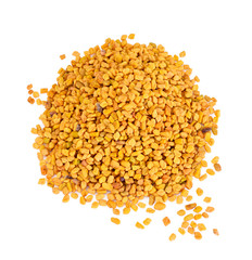 Fenugreek Seasoning Isolated on White Background