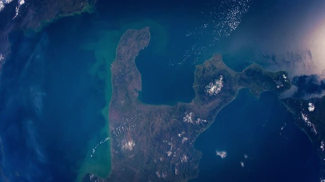 View on Earth from space 4K