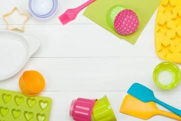 Bakery And Cooking Tools. Silicone Moulds, Cupcake Cases. Measur