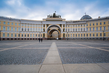 Fototapeta premium St. Petersburg, Russia - March, 13, 2016: Arch at a Palace Square in St. Petersburg, Russia.