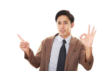 笑顔のビジネスマン