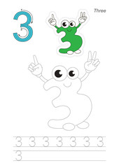 Trace game for figure Three