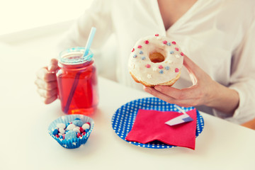 woman celebrating american independence day