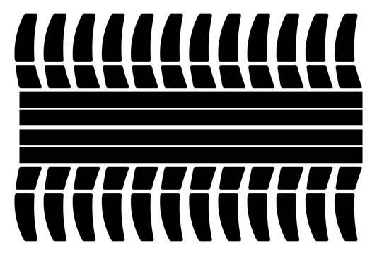 vector tire track on a white background