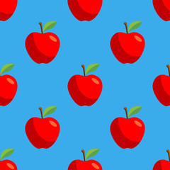 Icono plano patrón con manzana #1