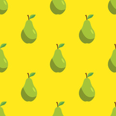 Icono plano patr&oacute;n con pera #1