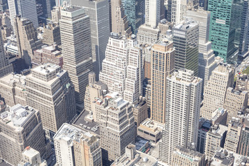 Aerial view of Manhattan, New York City.