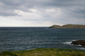 Fototapeta premium Overcast sky above Kea island in Greece