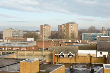 High rise residential building in Bedford, Bedfordshire, England © martincp