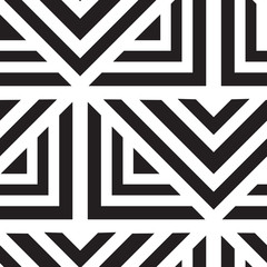 Vector geometric seamless pattern. Repeating abstract lines in b