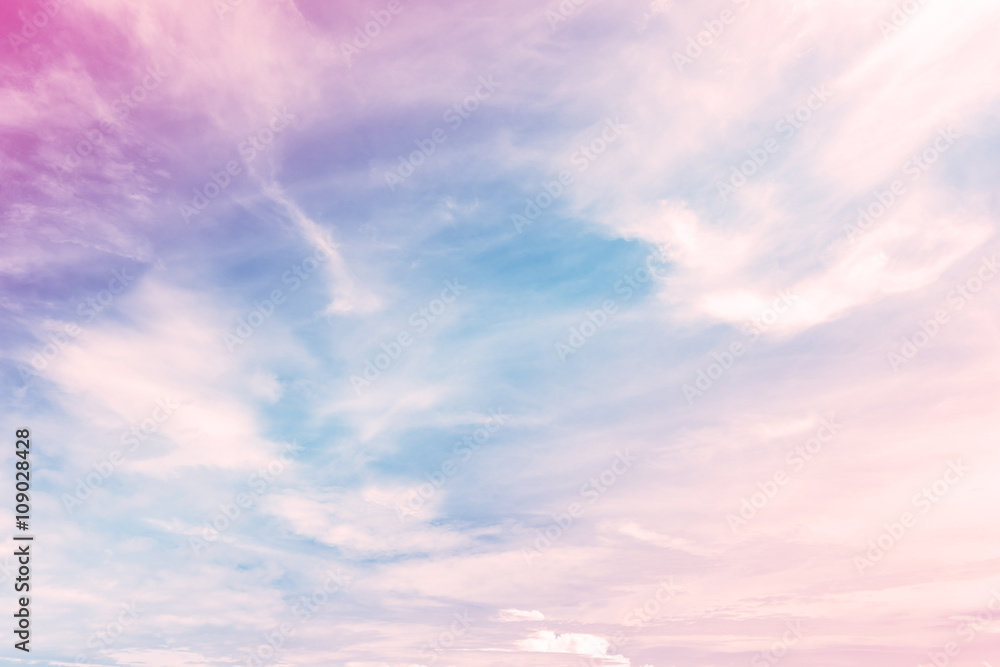 Wall mural Sky with a pastel colored gradient