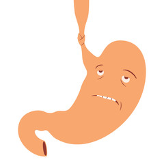 Stomach anorexia concept