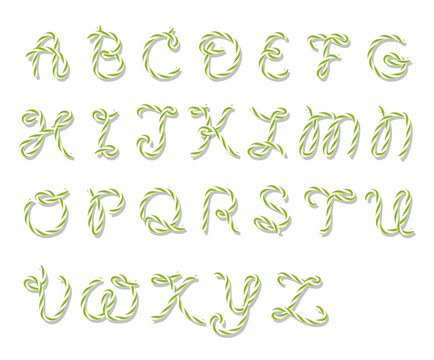 Bakers twine alphabet