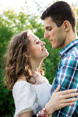 Fototapeta premium Loving couple in the park