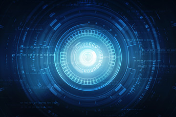 2d illustration technology background