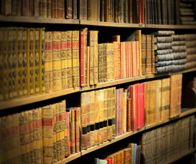 Old books in library