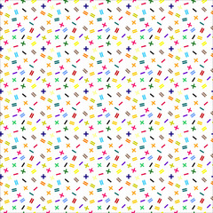 Math symbol with pastel color in white background