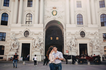 Naklejka premium The happiest couple in love in Vienna