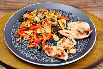 Chinese Vegetable Mix with Chicken Grilled Fillet