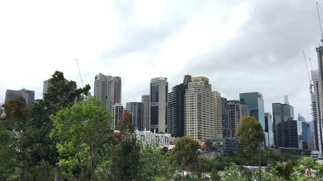 SYDNEY, AUSTRALIA - NOVEMBER 2015 : Darling Harbour on a cloudy day, adjacent to the city center of Sydney and also a recreational place in Sydney central business district.