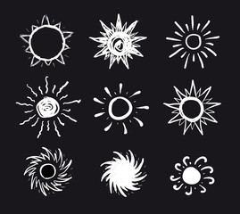 Sun drawn icons