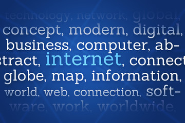 Obraz premium Internet Tag Cloud