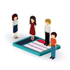 businesspeople isometrics design 