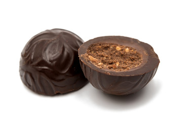 chocolate candies isolated