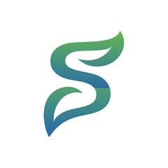 Green Leaf S Logo