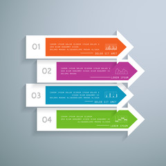Arrows infographic in 4 steps or processes