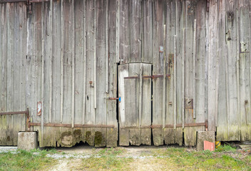 rundown old barn door