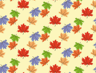 seamless maple leaf pattern background