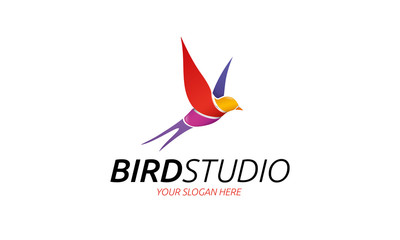 Fototapeta na wymiar Bird Studio Logo