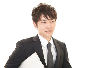 微笑むビジネスマン