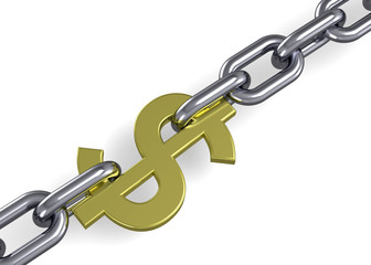 Obraz premium Dollar and Chian - 3D