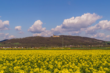 Blick auf Kloster Banz im Fr&uuml;hling