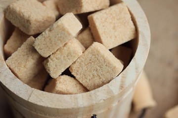 brown cane sugar cube