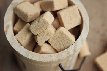brown cane sugar cube
