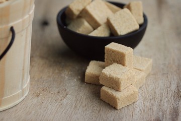 brown cane sugar cube