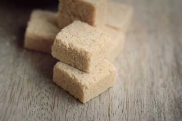 brown cane sugar cube