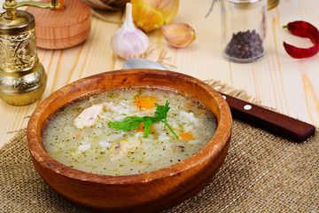 Rice Soup with Chicken