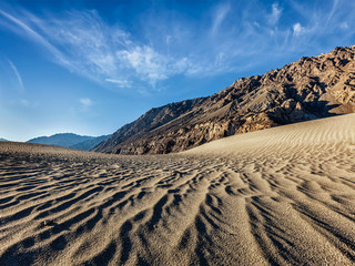 Sand dunes in mountains