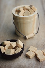 brown cane sugar cube