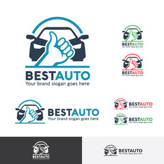 Best Car Logo Template with Thumb up symbol